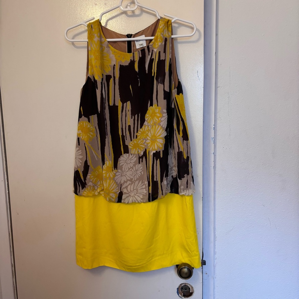 RED Valentino Yellow and Tan Dress